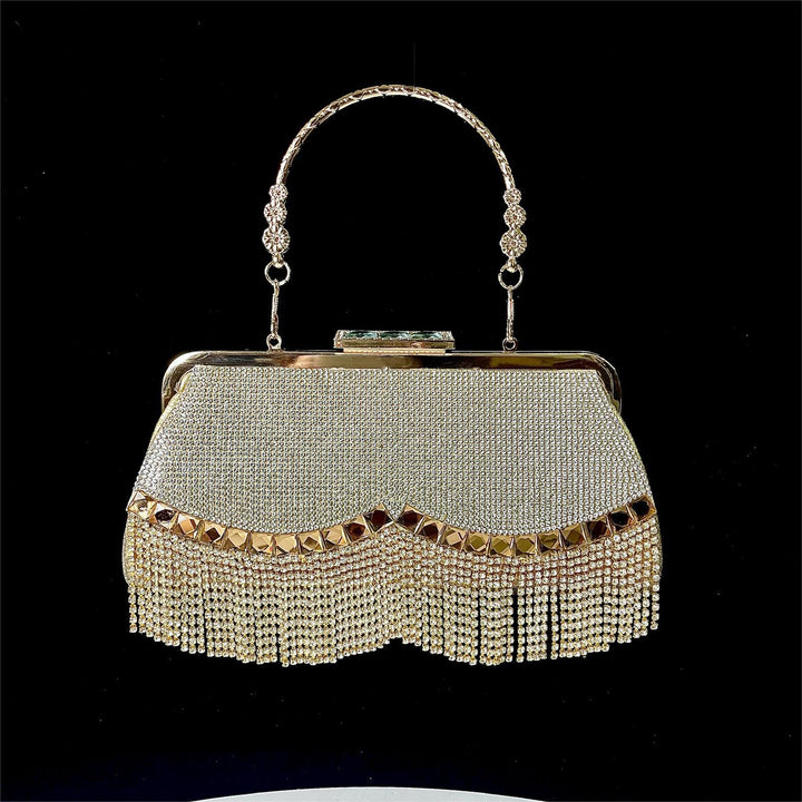 Rhinestone Fringed Evening Clutch