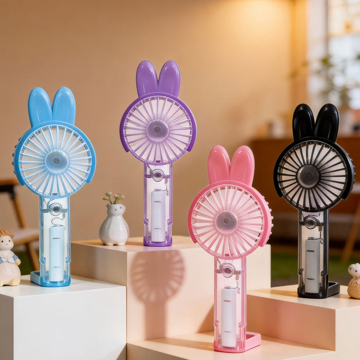 Ladies portable mini handheld fan in cute rabbit design Stornfield