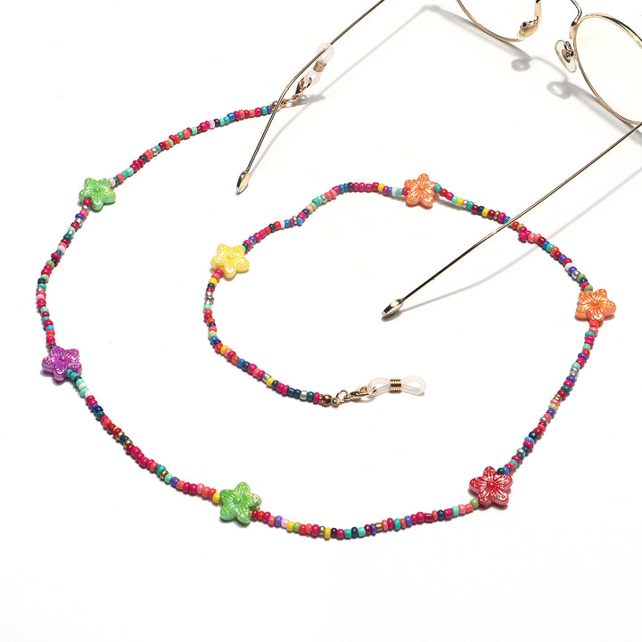 Colorful Floral Beaded Eyewear Holder Stornfield
