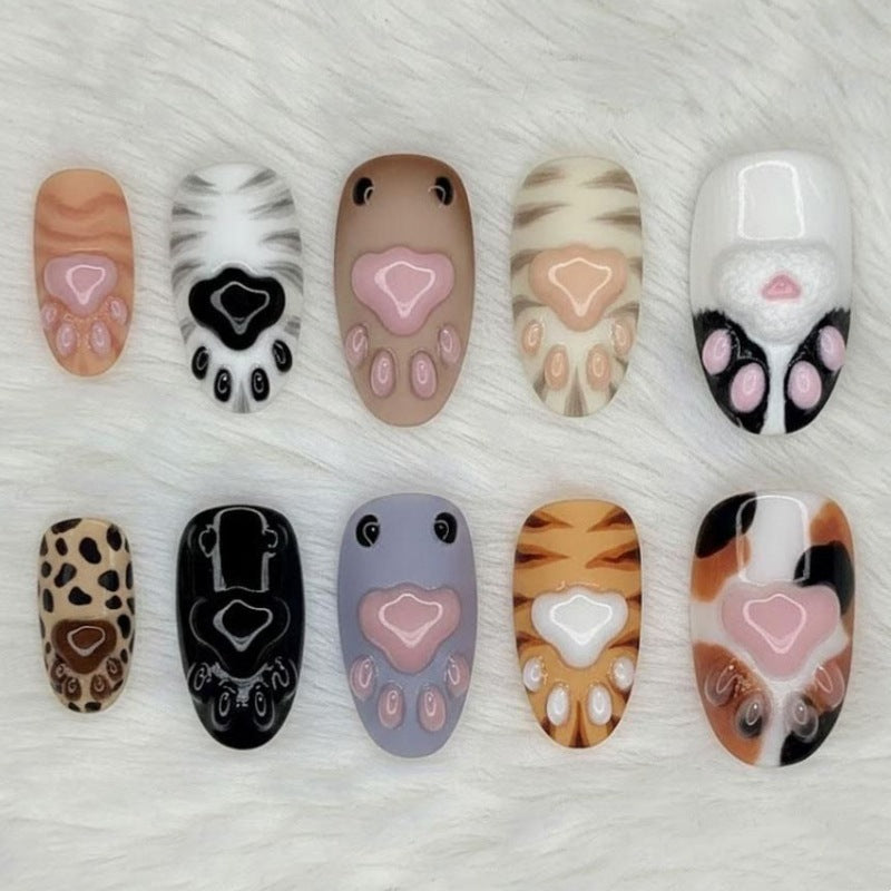 Playful Patterned Press-On Nail Art Set Stornfield