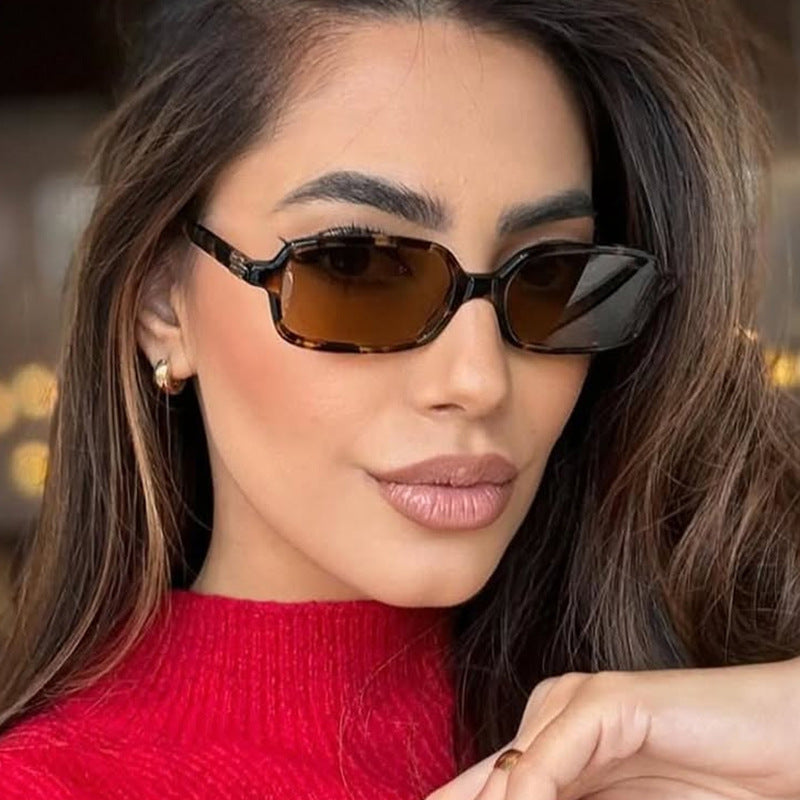 Women's fashionable square glasses with elegant plastic frame and gold accents Stornfield