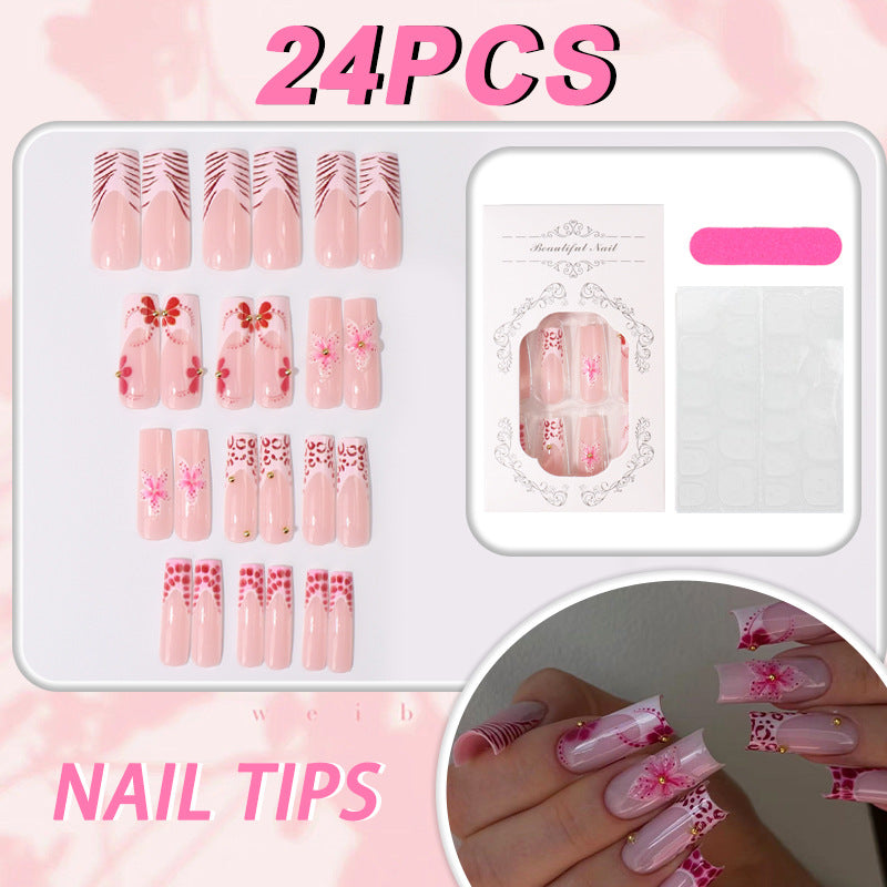 Artistic Floral Design Press-On Nail Set Stornfield