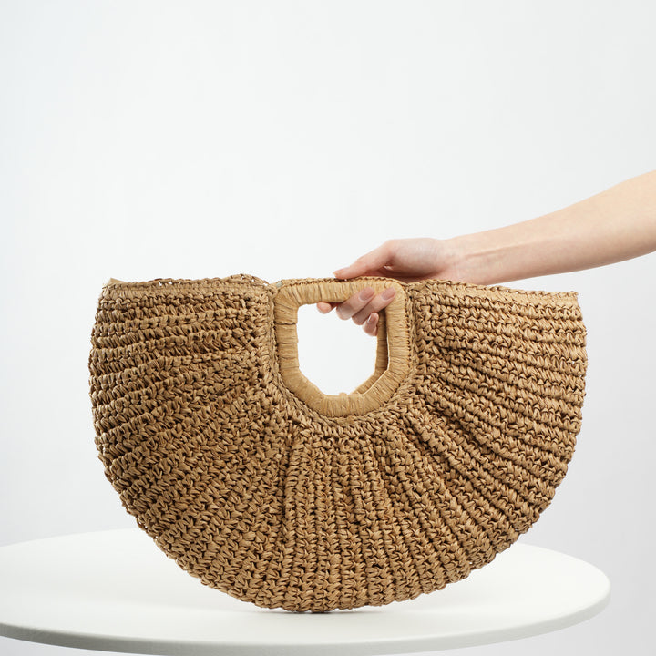 Handcrafted Ribbed Structure Beach Bag Stornfield