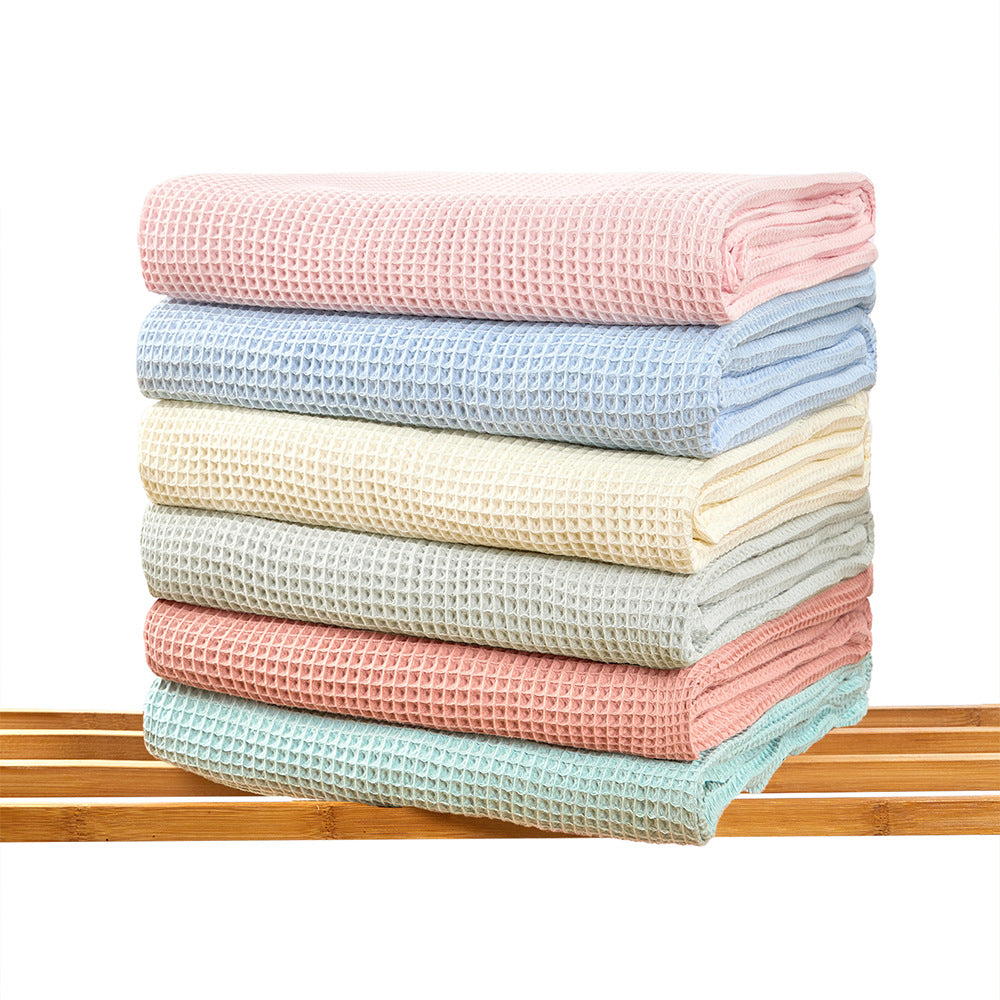 Textured Waffle Weave Throw Blanket Stornfield
