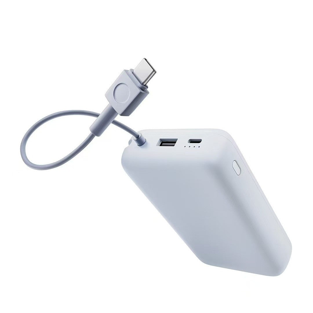 Compact portable High-capacity power bank with integrated charging cables and matte soft-touch finish Stornfield