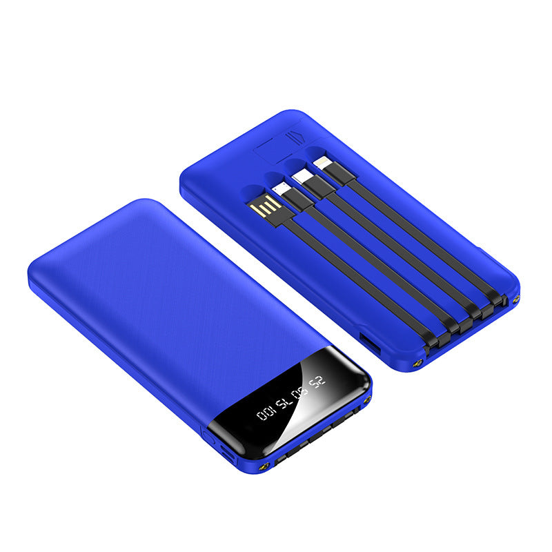 Portable power bank with integrated charging cables and digital display Stornfield