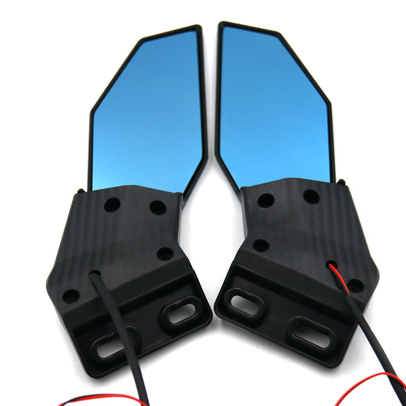 Motorcycle mirror set with integrated LED turn signal Stornfield