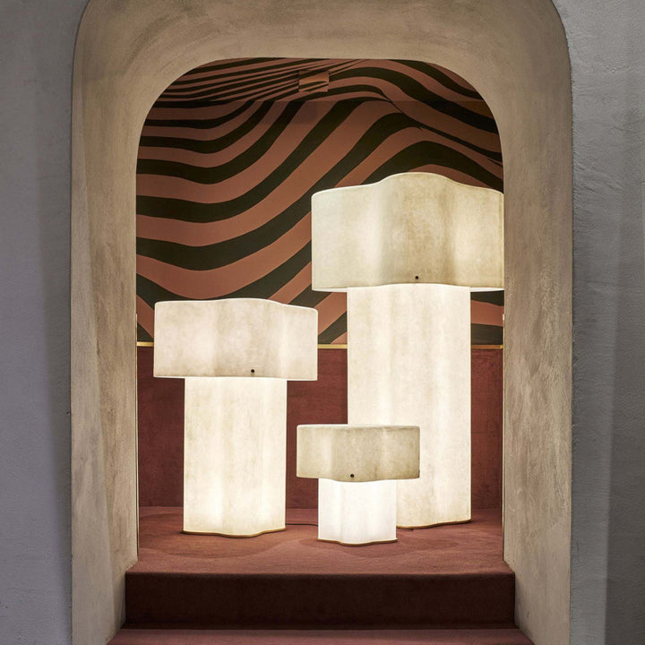 Modern Fabric Shade Floor Lamp