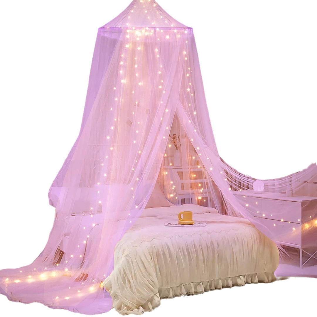 Enchanting Canopy Bed Tent with LED Lights Stornfield