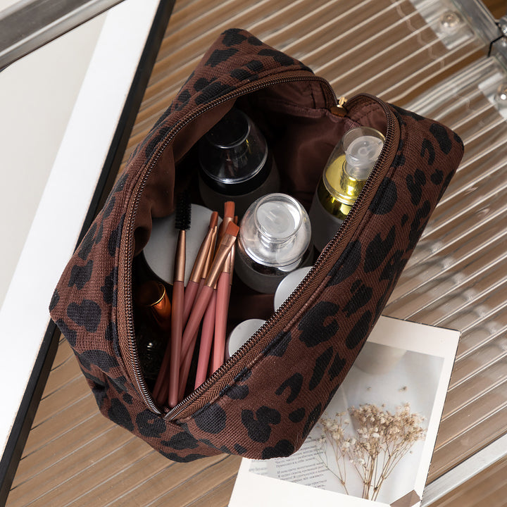 Textured Leopard Print Pencil Case Stornfield