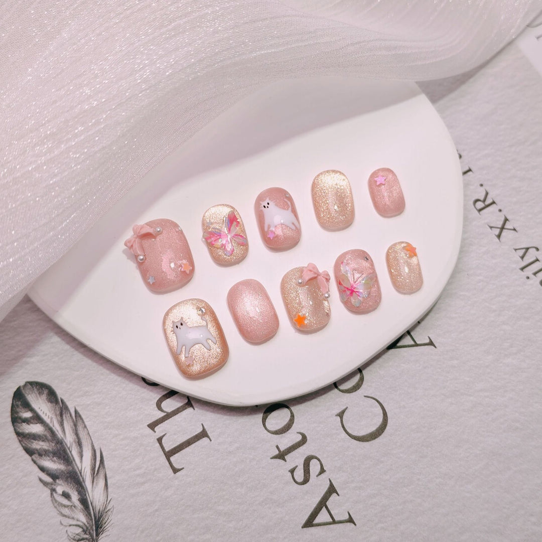 Elegant French Tip Press-On Nails Stornfield