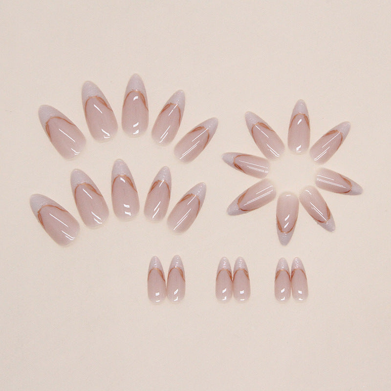Elegant Almond-Shaped Press-On Nail Extensions Stornfield