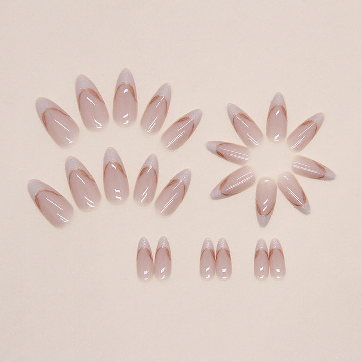 Elegant Almond-Shaped Press-On Nail Extensions Stornfield