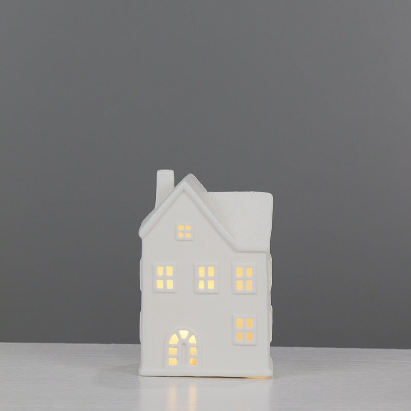 Ceramic House-Shaped Decorative Lantern Stornfeild