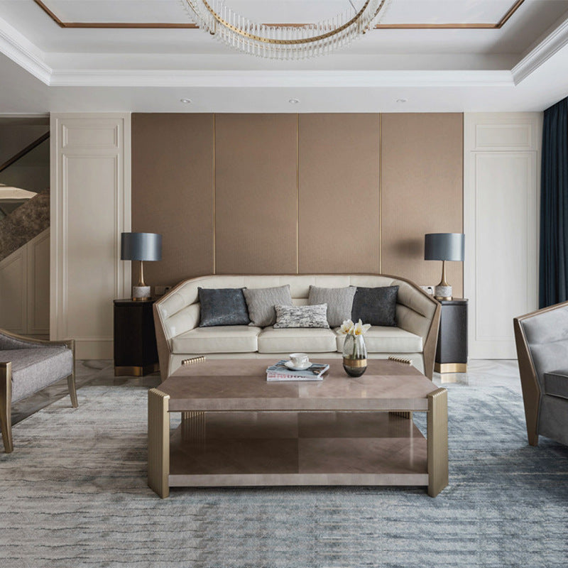 Elegant Marble and Gold Table Lamp