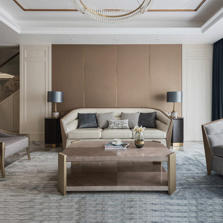 Elegant Marble and Gold Table Lamp