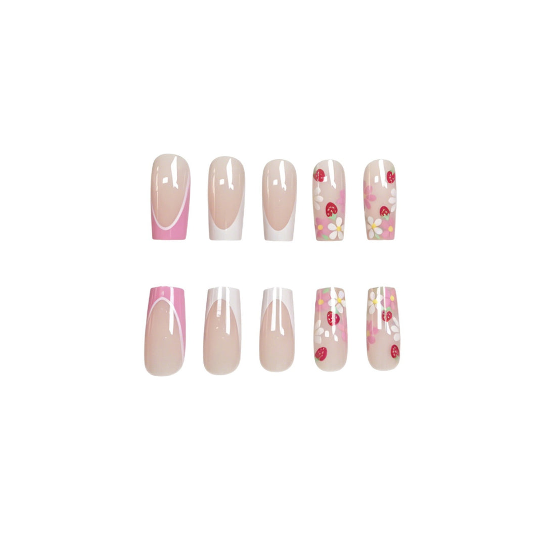 Floral Art Acrylic Nail Extensions Stornfield