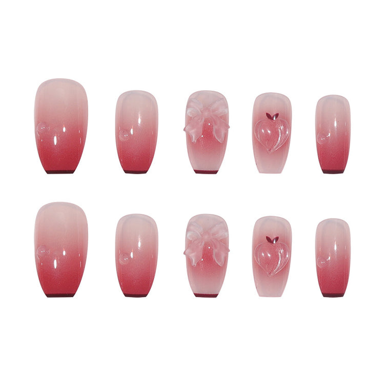 Elegant Long Press-On Nails with Floral Accents Stornfield