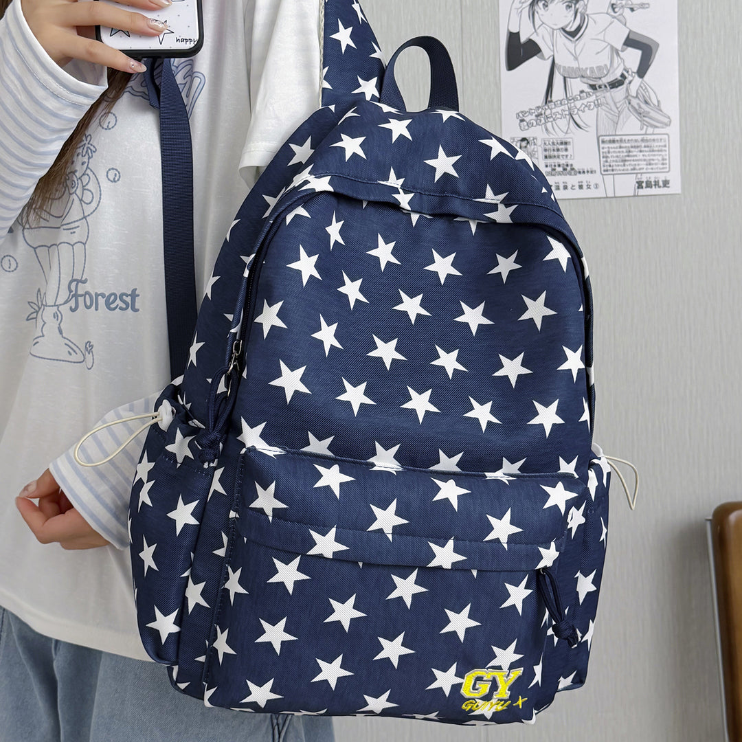 Versatile Multi-Pocket Star-Patterned Backpack Stornfield