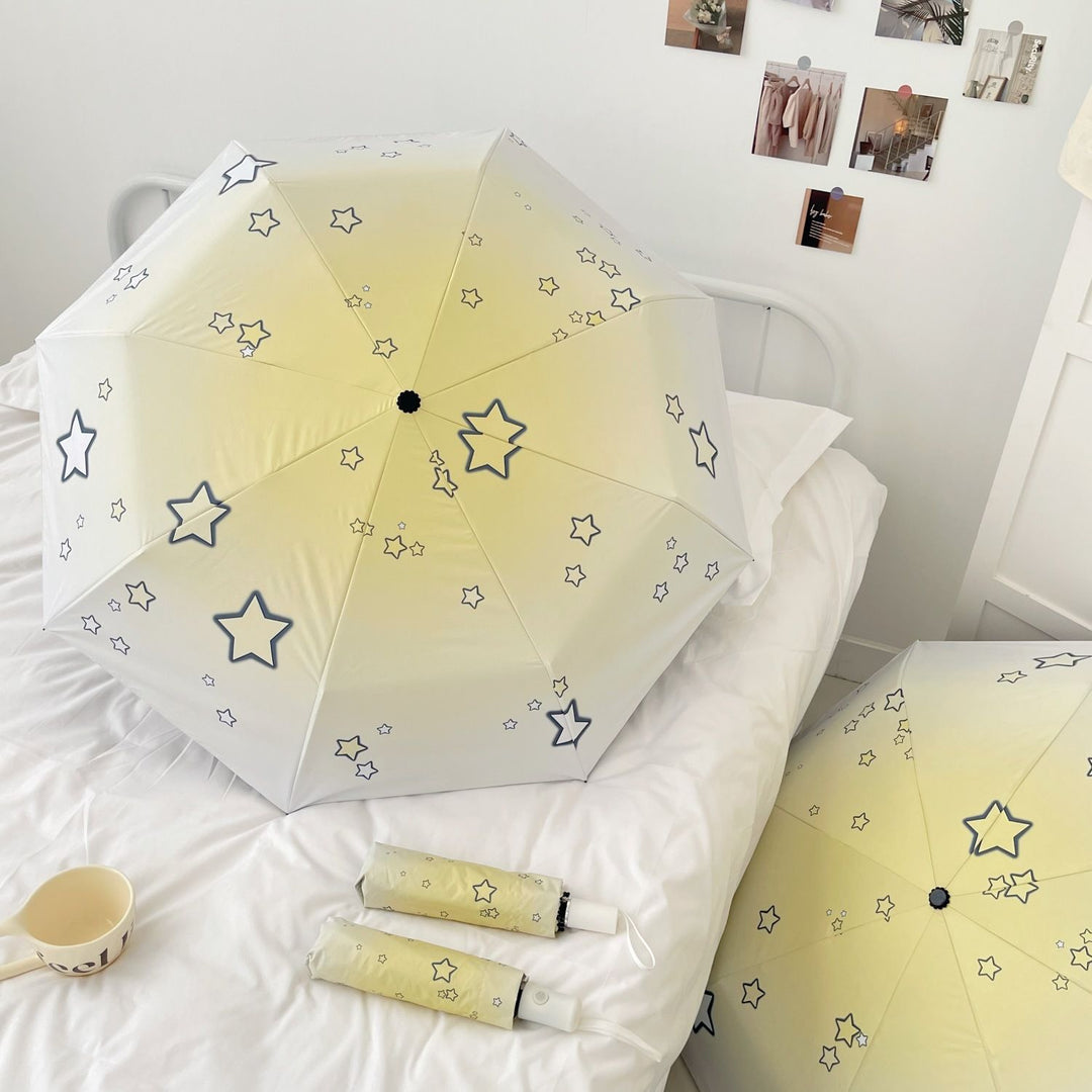 Women's compact folding umbrella with star pattern Stornfield