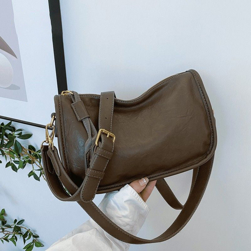 Premium Textured Leather Shoulder Bag Stornfield