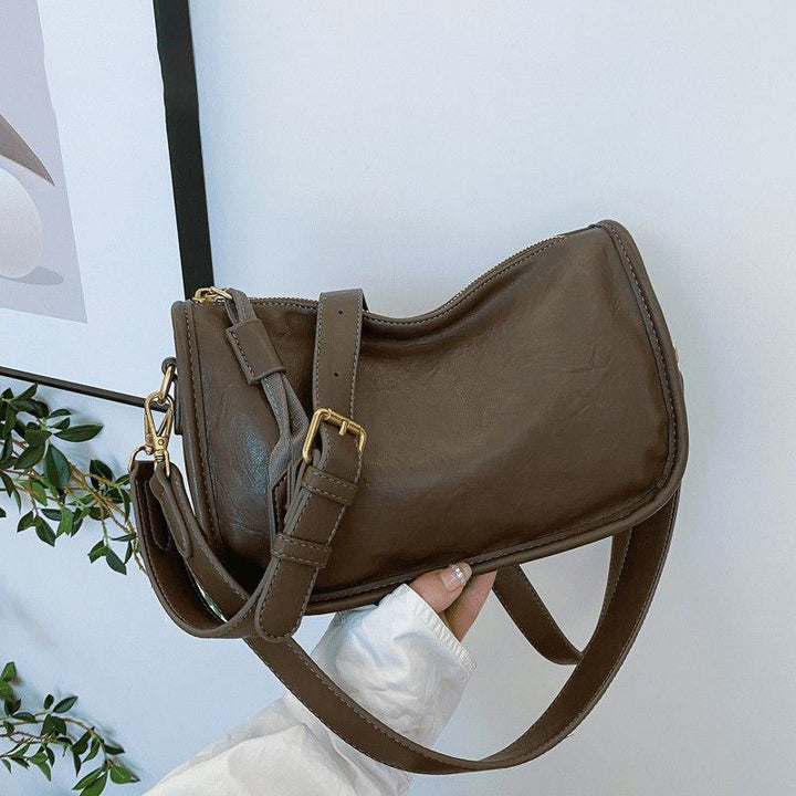 Premium Textured Leather Shoulder Bag Stornfield