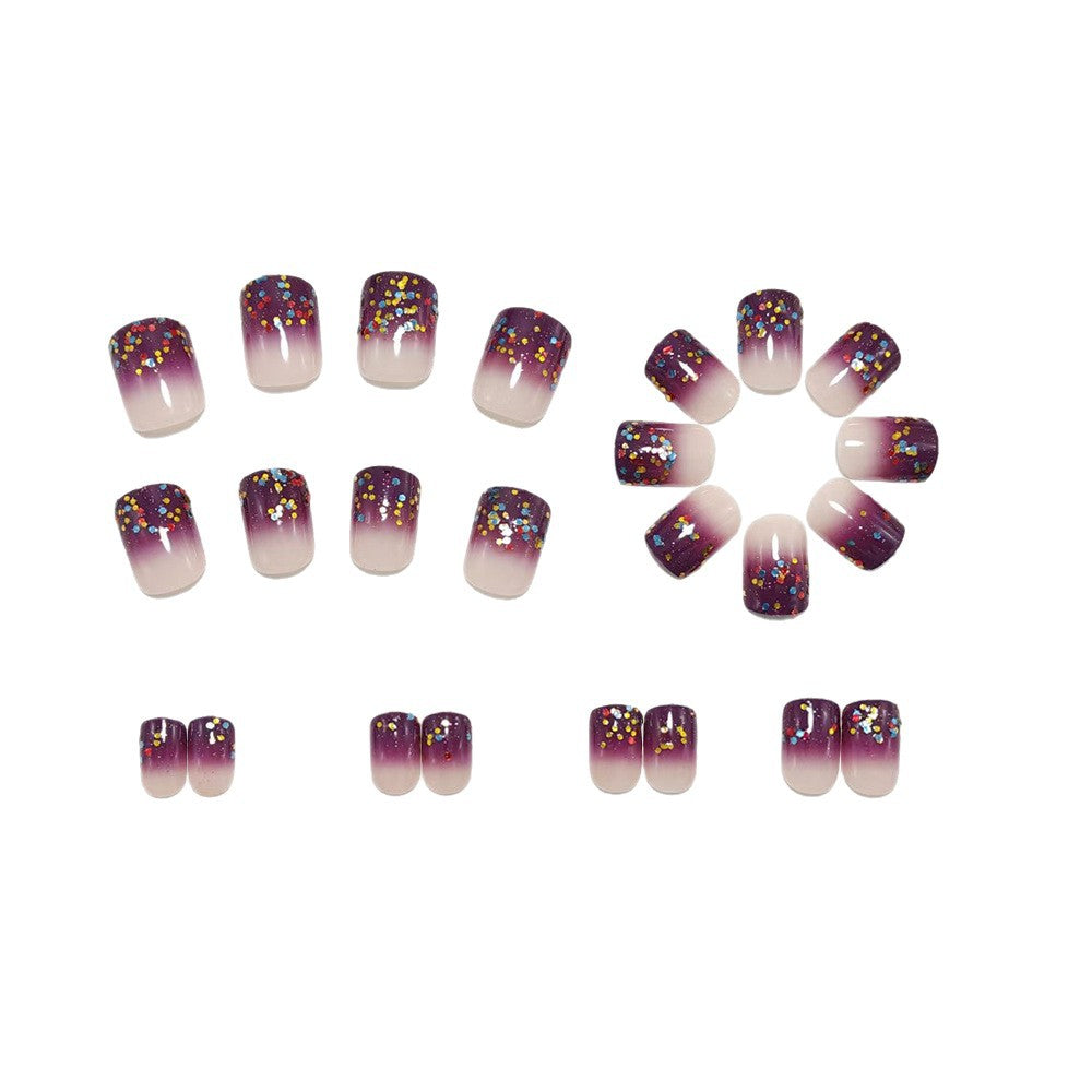 Artificial nails with glamorous glitter design Stornfield