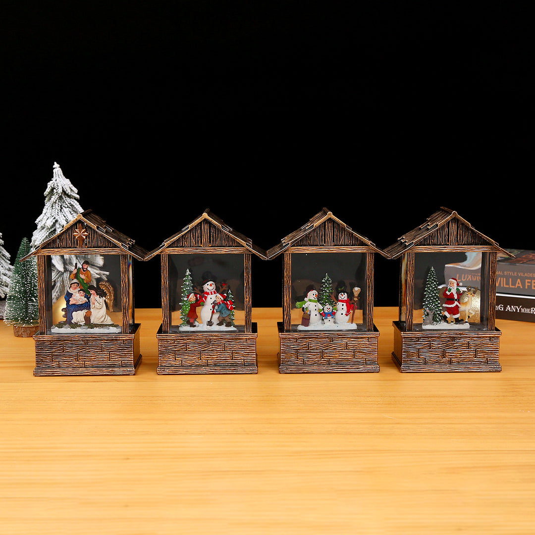 Nostalgic snow globe decoration with Santa Claus and children Stornfield