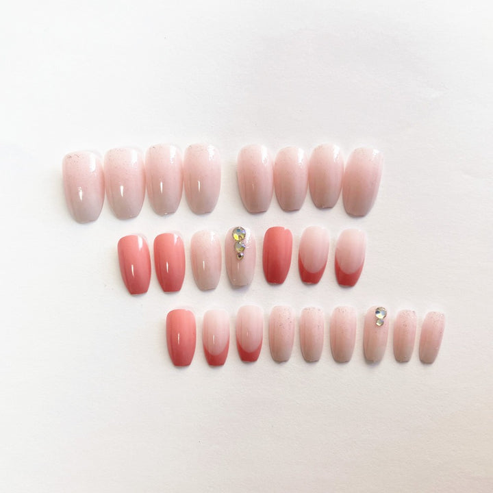 Elegant artificial nails with glitter accents and gradient Stornfield