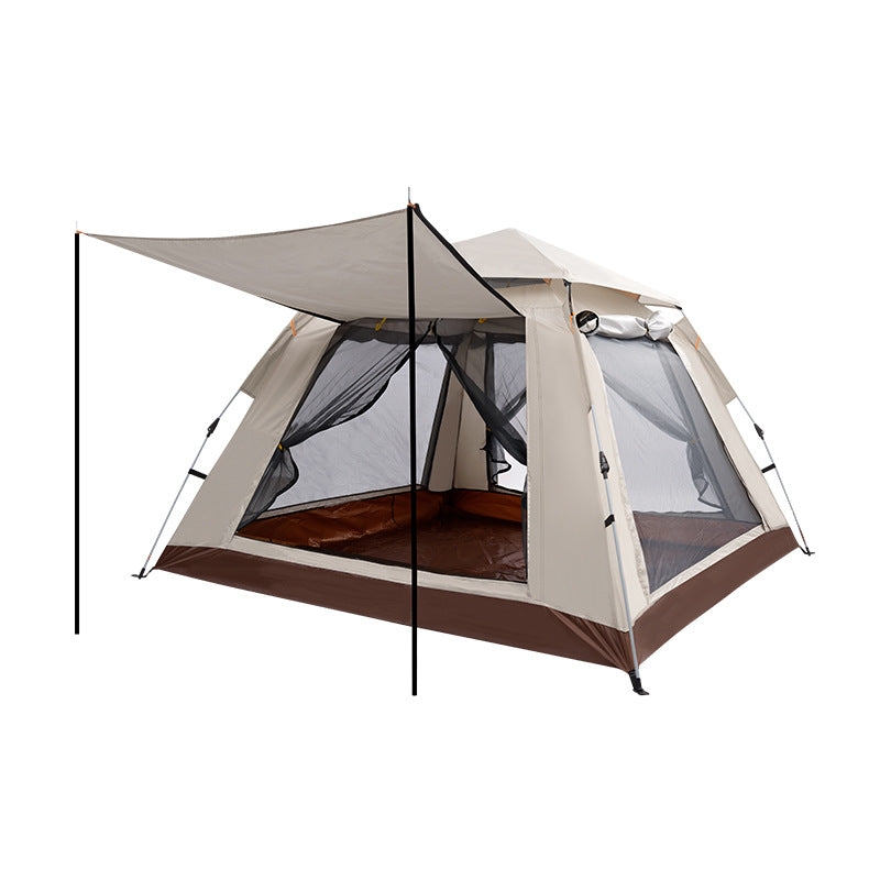 Camping tent with spacious interior and expandable sun protection Stornfield
