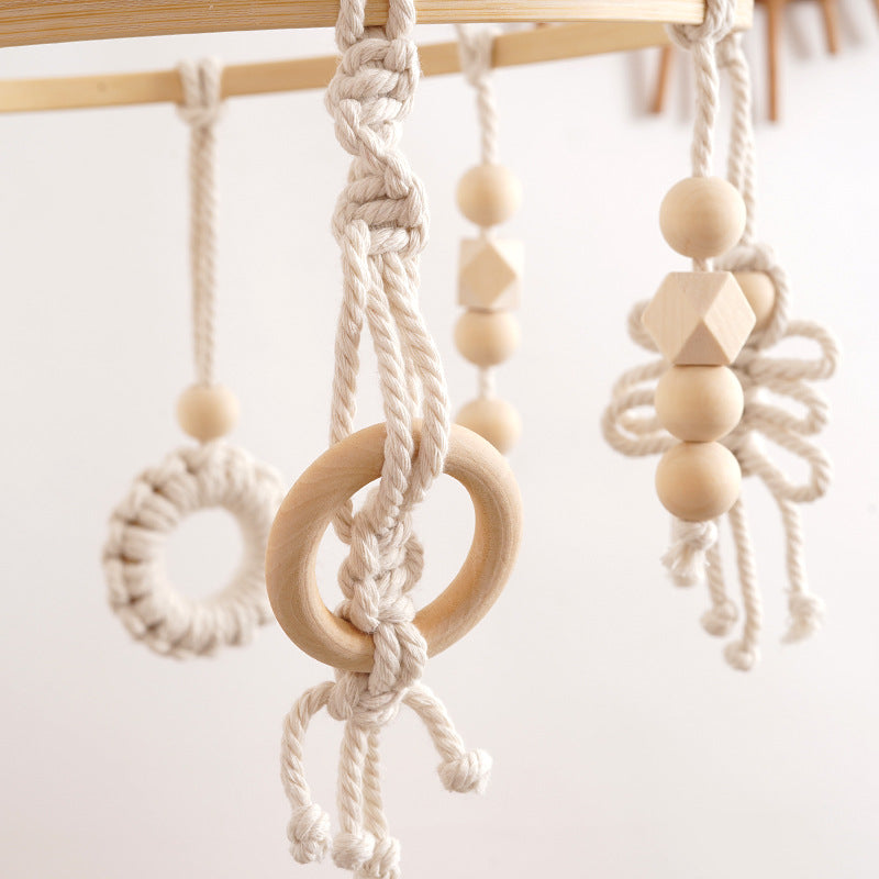 Macrame Baby Mobile with Natural Beads Stornfield