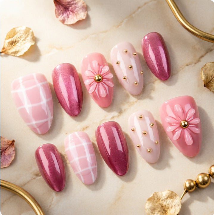 Artificial nails with floral designs Stornfield