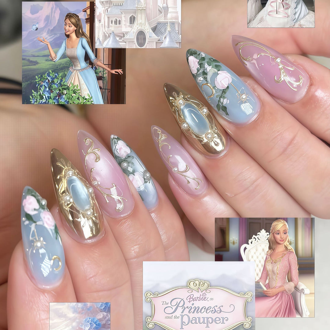 Floral Design Press-On Nails