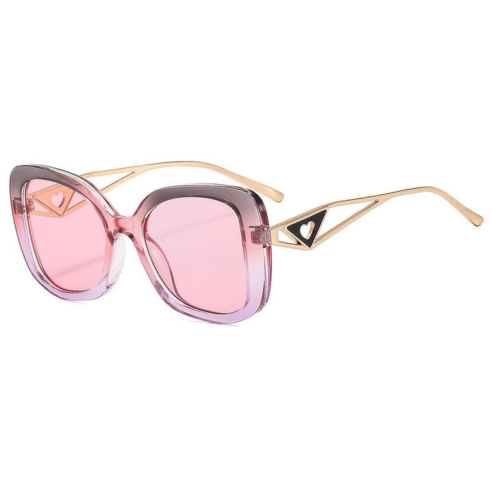 Ladies fashionable oversized sunglasses with luxurious heart detail Stornfield