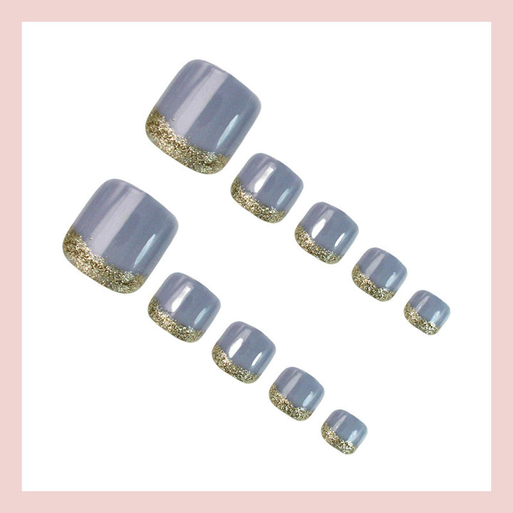 Artificial nail set with glamorous glitter accents Stornfield