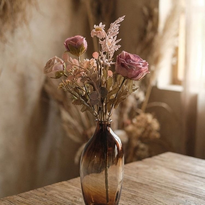 Decorative Glass Bottle with Lace Detail
