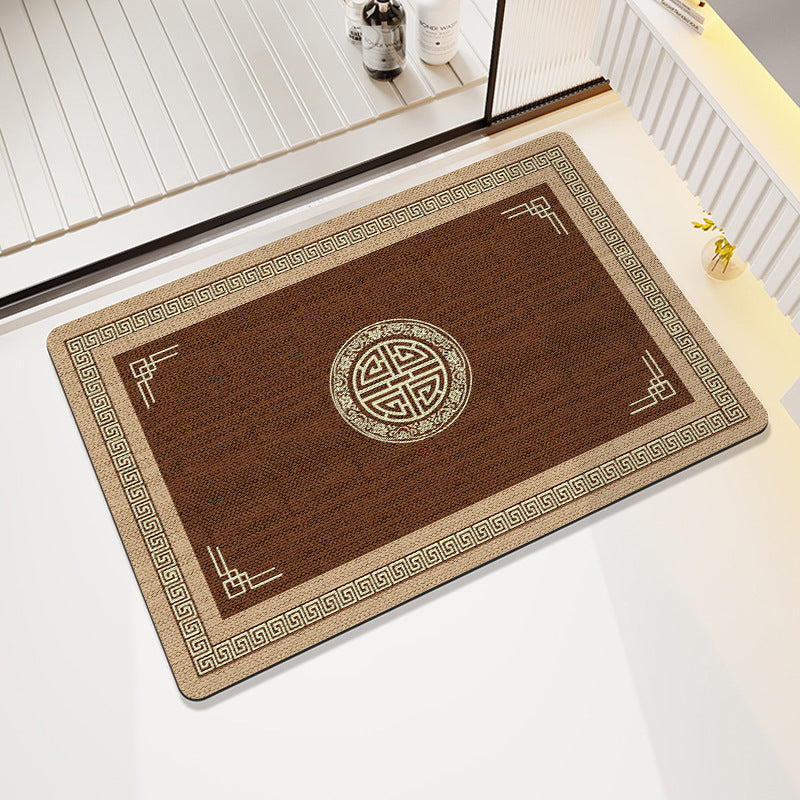 Elegant Geometric Bathroom Mat Stornfield