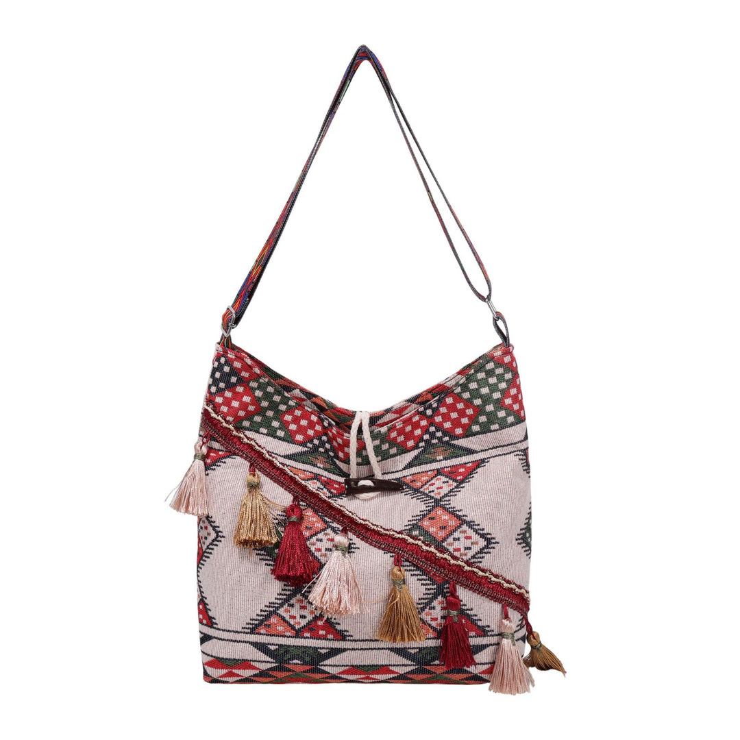 WoEthnic Patterned Flap Hobo Bag Stornfield