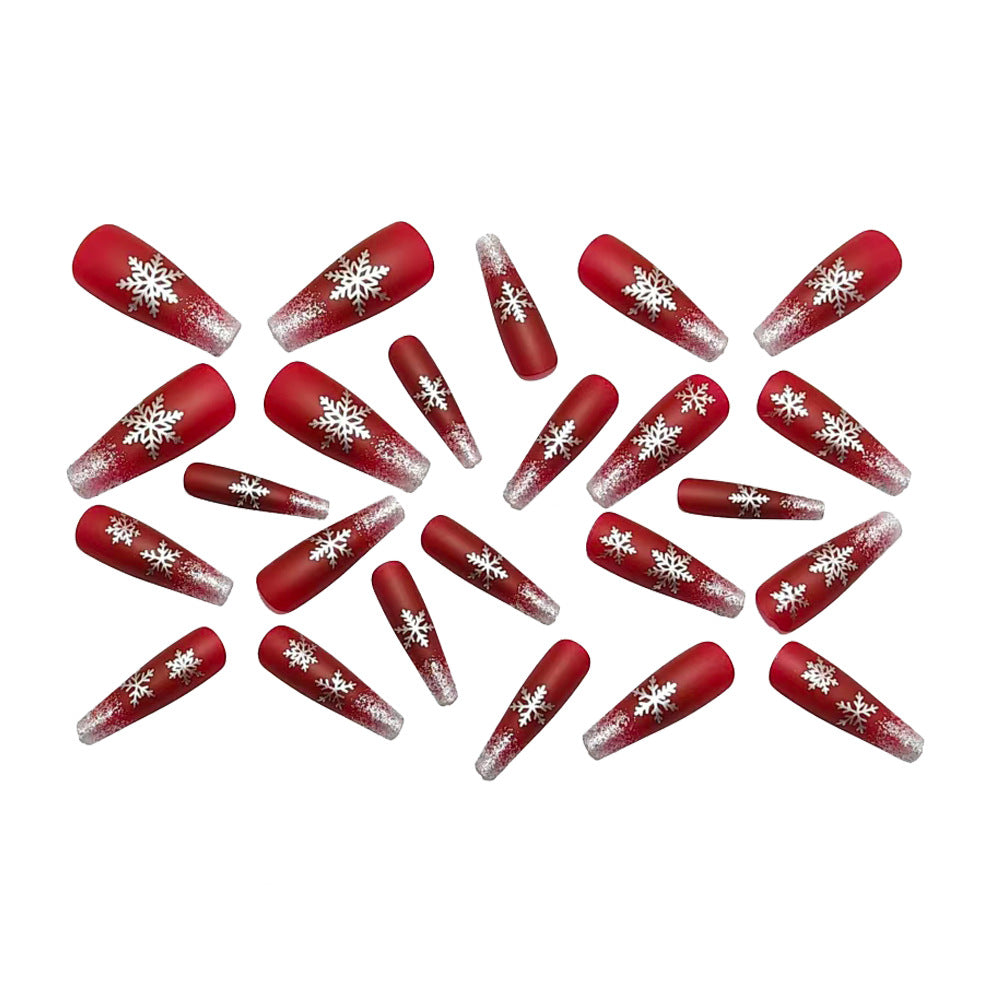 Artificial Nails in Festive Winter Design Stornfield