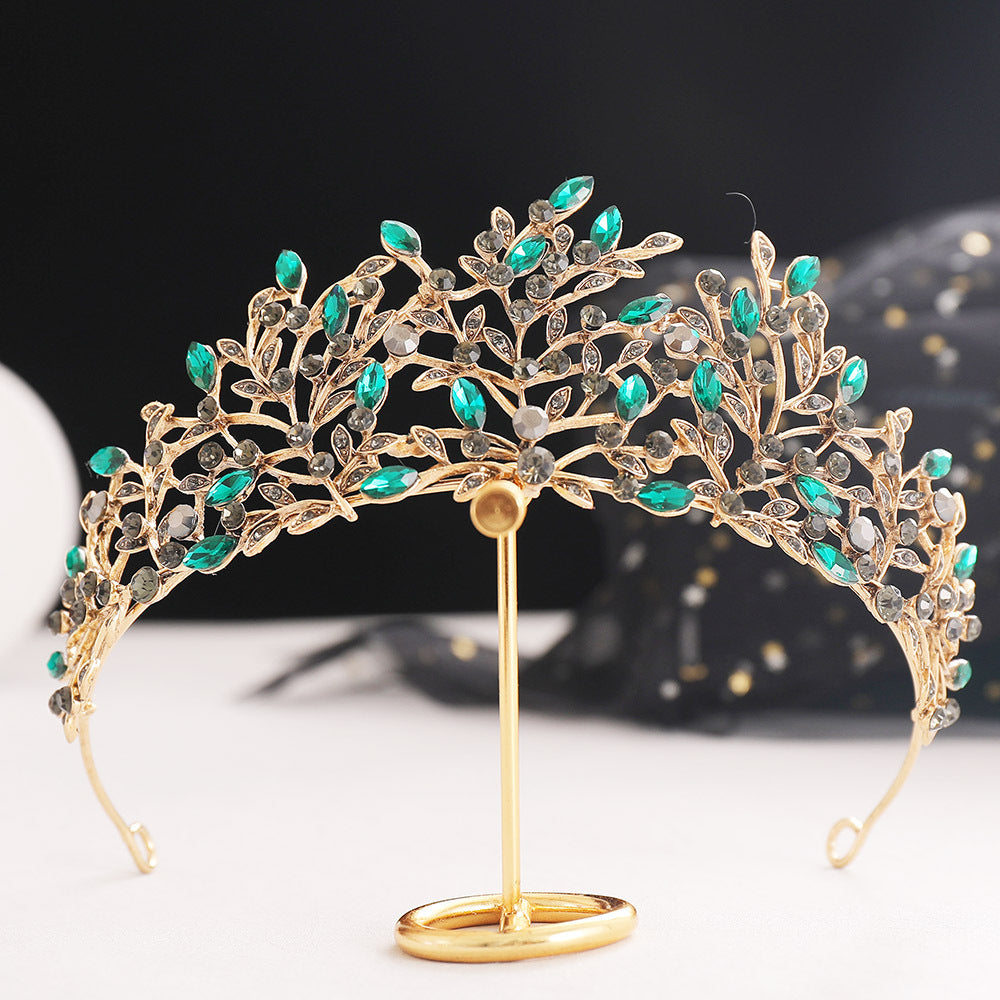 Ladies Elegant Headband with Floral Decorations and Rhinestones Stornfield