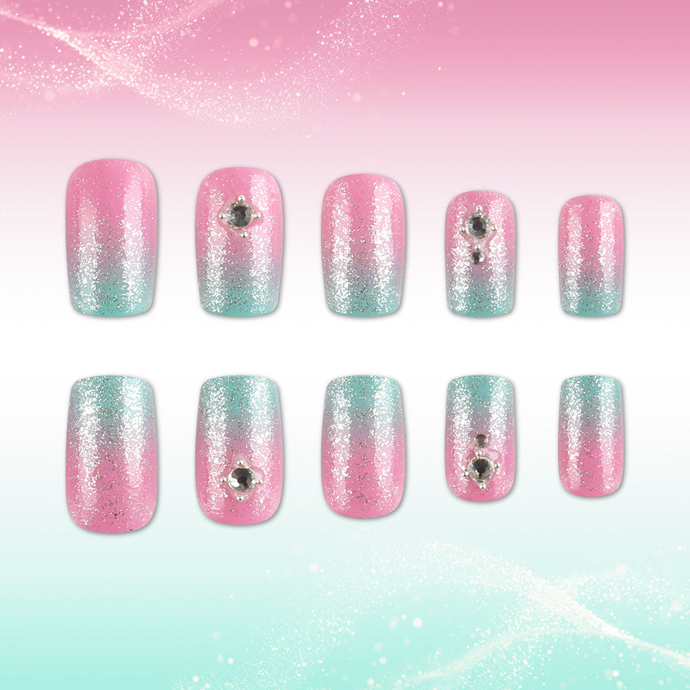 Ombre Glitter Press-On Nail Set Stornfield