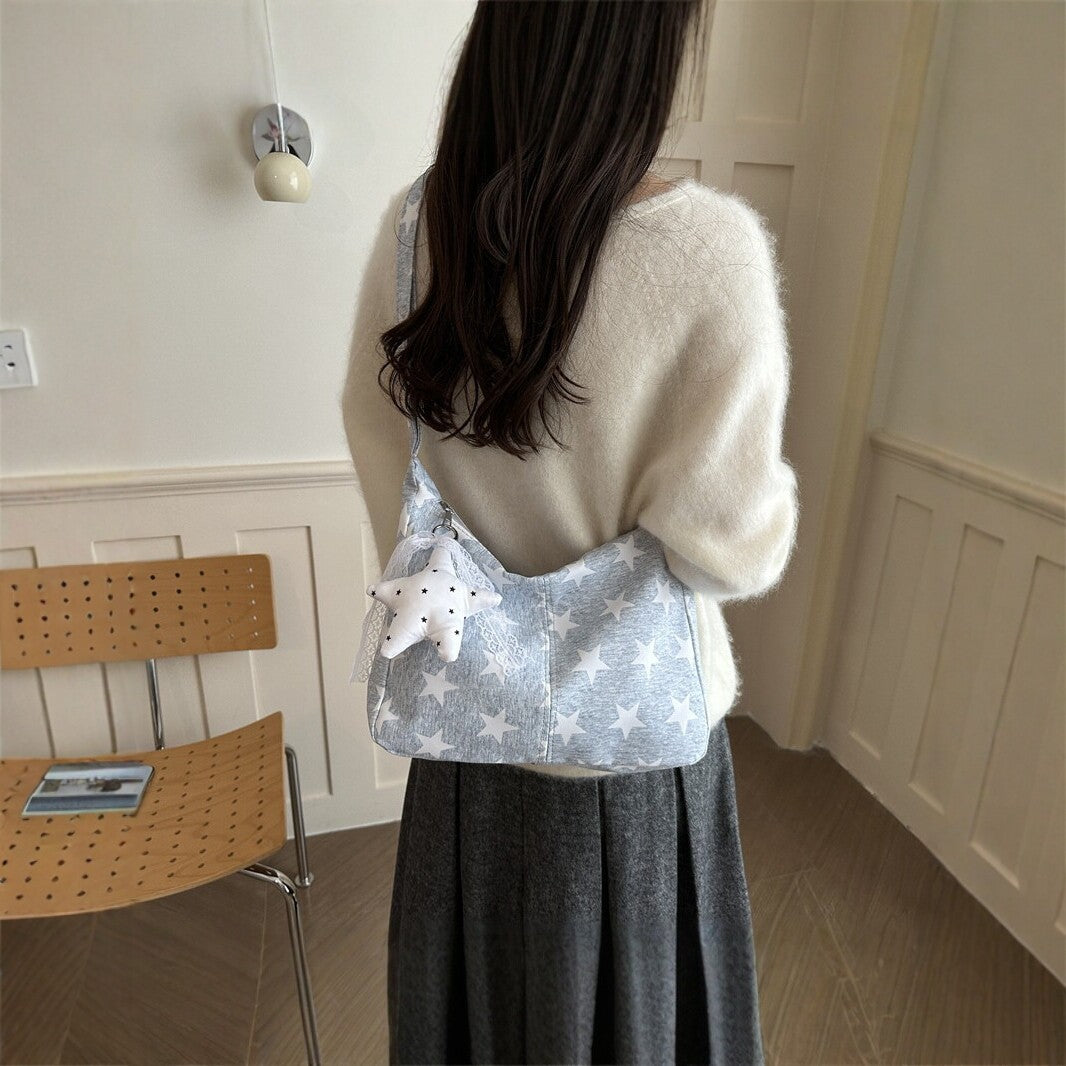 Casual Star Print Tote Bag
