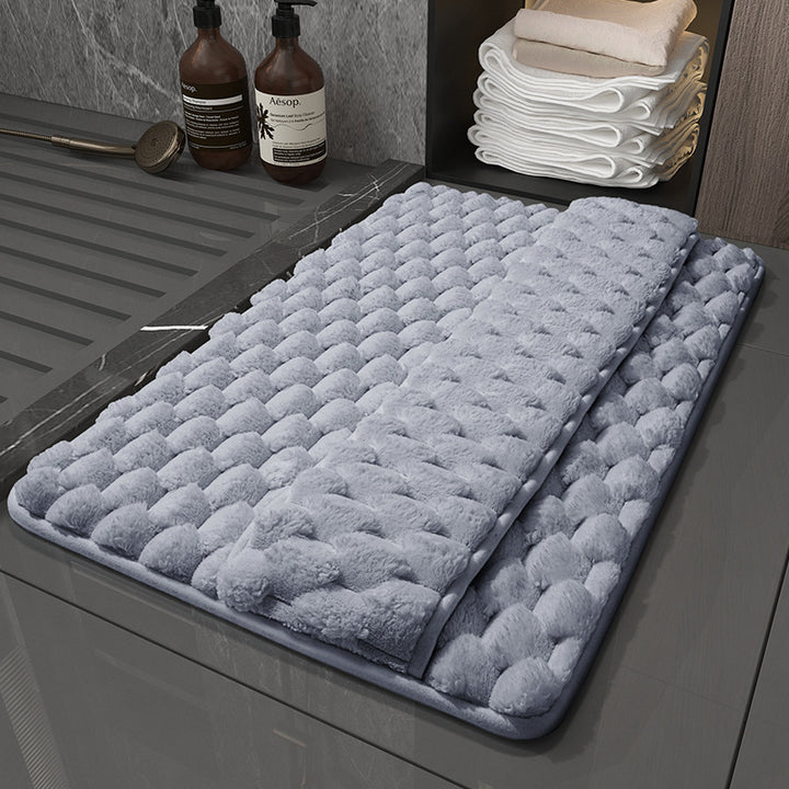 Plush Textured Bath Mat