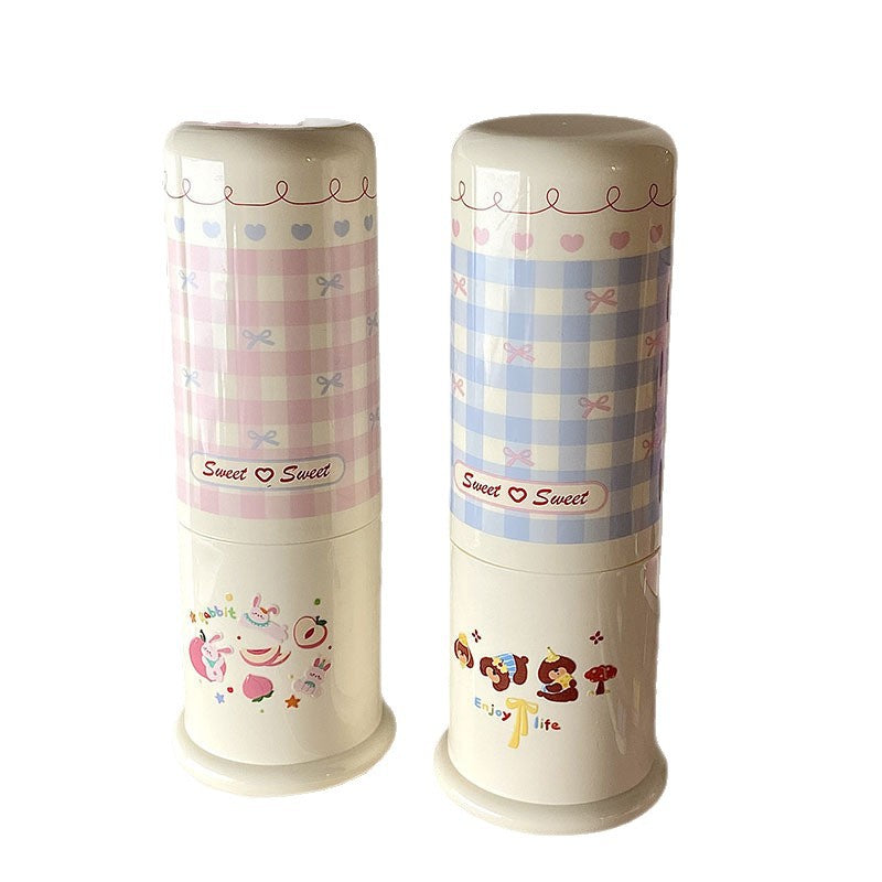 Stylish toothbrush holder with playful checkered pattern Stornfield