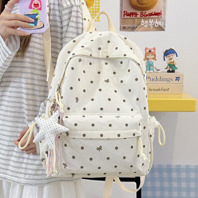 Casual Polka Dot Patterned Backpack Stornfield