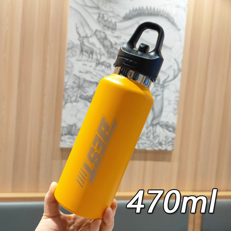 Women's sustainable stainless steel water bottle with leak-proof lid and handle Stornfield