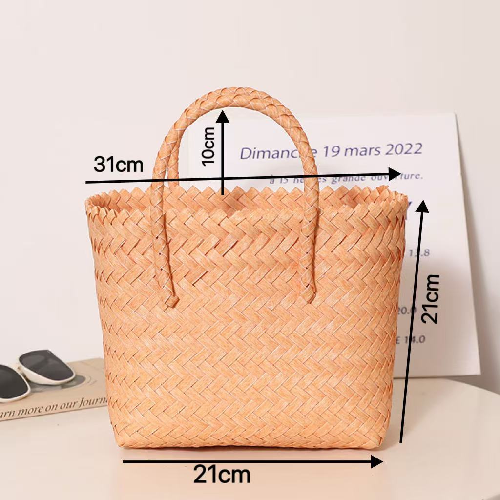 Handmade basket bag with stylish braiding pattern Stornfield