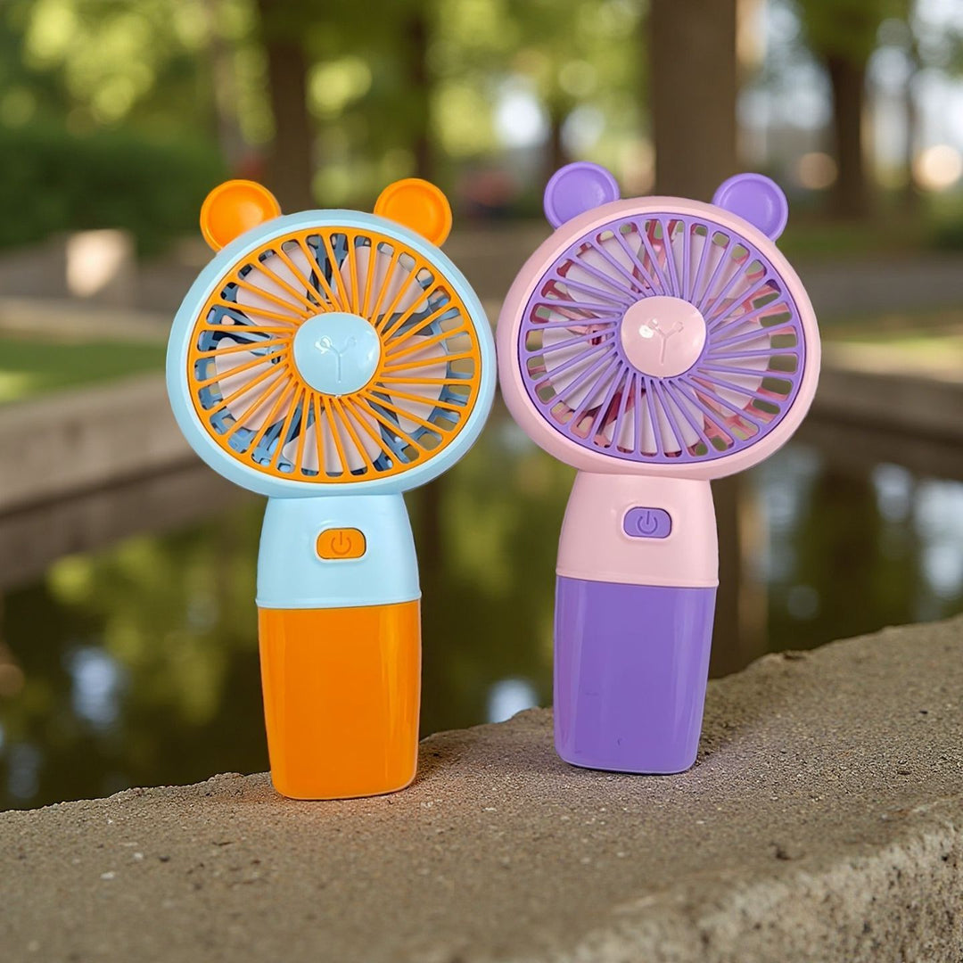 Ladies Portable Hand Fan with Animal Ears Stornfield