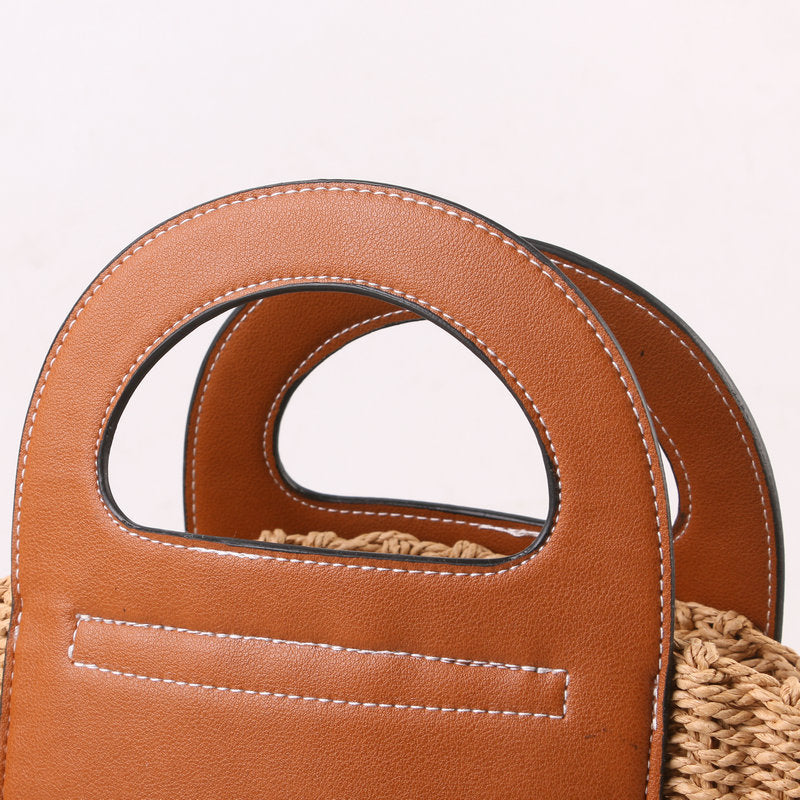Handbag Made of High-Quality Raffia with Elegant Leather Accents Stornfield