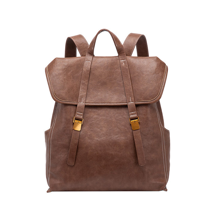 Vintage-Inspired Leather Backpack
